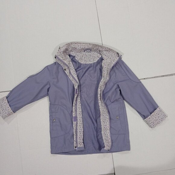 Blair women's lightweight zip/snap jacket front pockets coat size L. - Picture 4 of 16